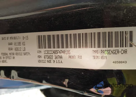 2015 Chrysler 200 Limited из США, поврежденный, VIN 1C3CCCAB5FN740195